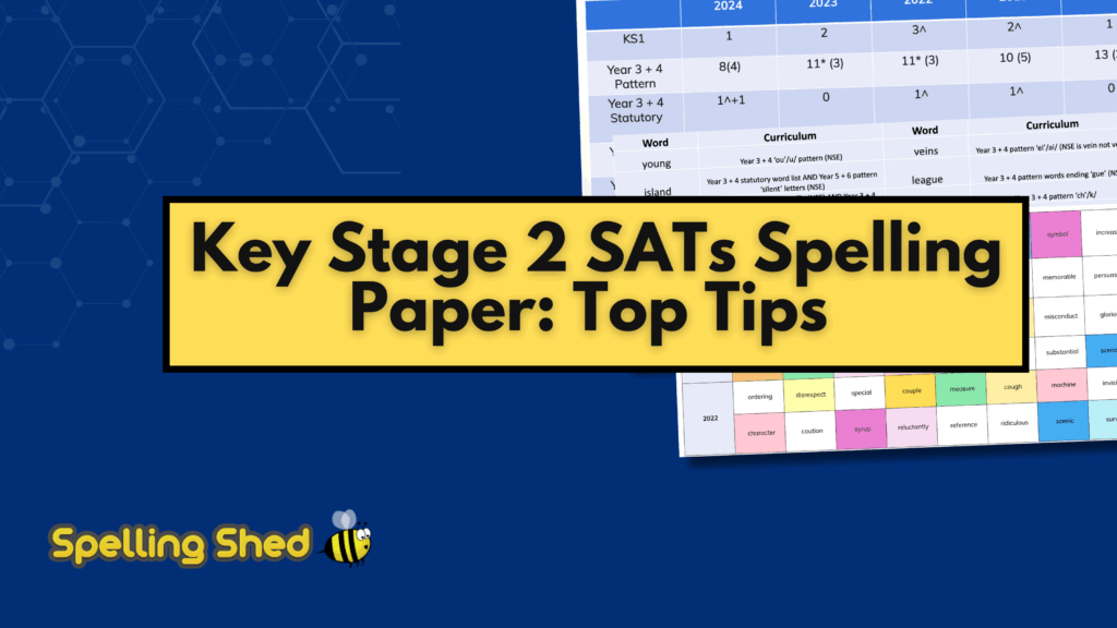 Key Stage 2 SATs Spelling Paper: Top Tips